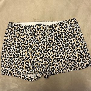 JCrew leopard print shorts